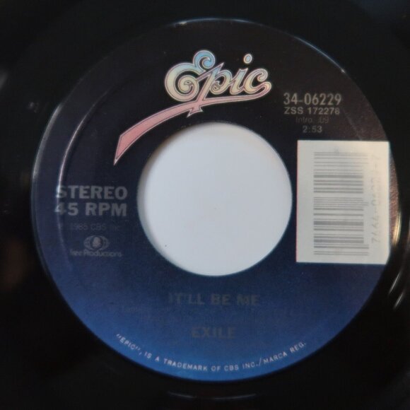Exile It'll Be Me  &  Music  45 RPM 7" vinyl record 34-06229 - Picture 2 of 4